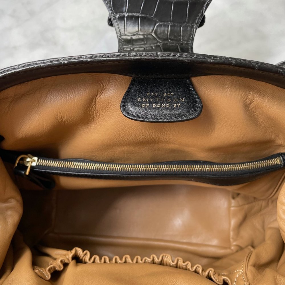 Smythson Black Small Nancy Handbag | Great condition - Picture 5 of 8